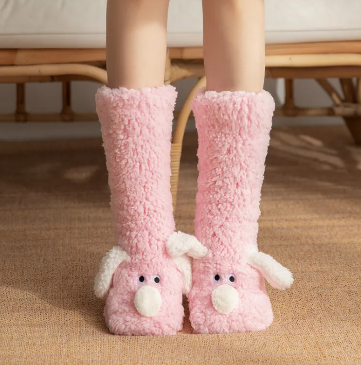 Womenƒ??s Plush Dog Socks